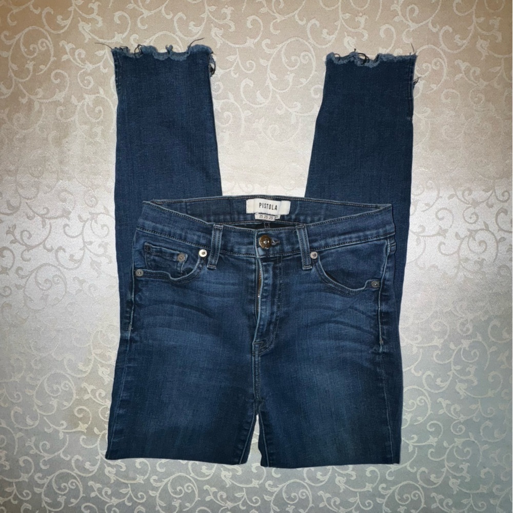 Pistola High Waisted Raw Hem Skinny Jeans - Picture 2 of 16
